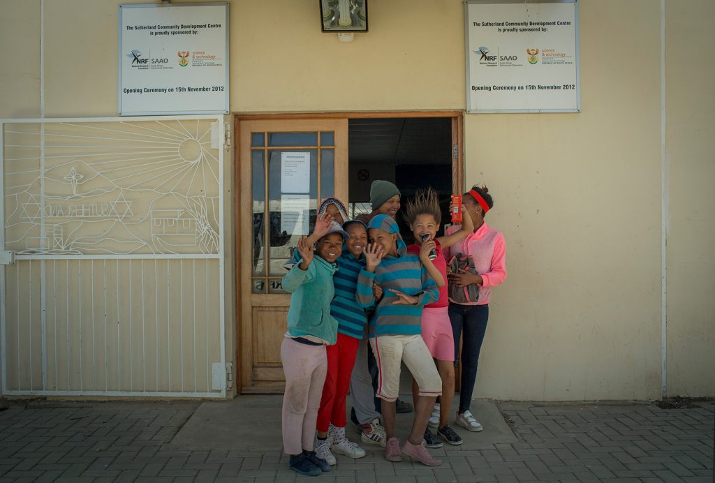 The Sutherland Community Development Centre is an initiative that transforms SAAO’s scientific and technological work into benefits for communities in the Sutherland region.
The community centre also functions as an after-school youth centre. And, at weekends, there are further workshops on internet banking, website development, as well as health-related sessions to raise awareness of issues such as HIV/AIDS, substance abuse and the danger of drinking alcohol during pregnancy.
