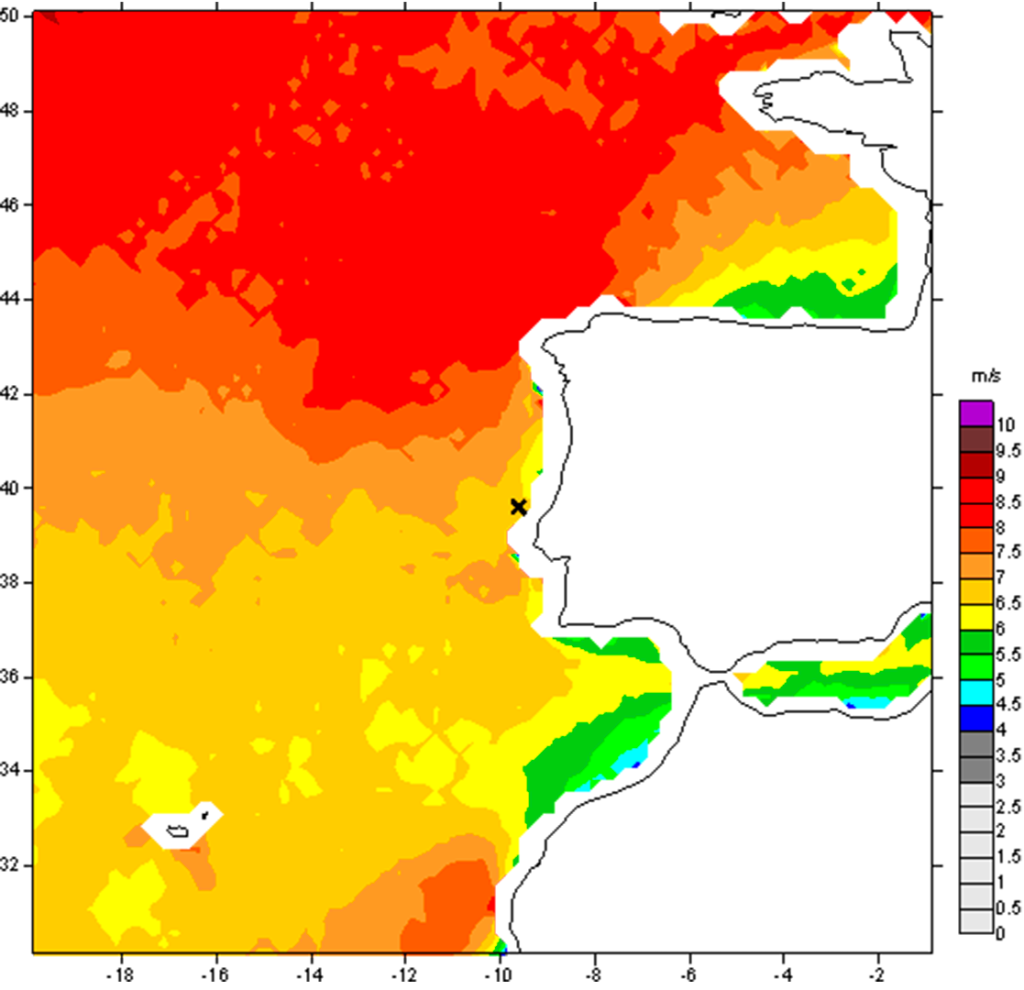 Vitesse moyenne du vent sur 10 ans (ASCAT) L'Advanced Scatterometer (ASCAT) est l'un des instruments européens de nouvelle génération embarqués sur le satellite MetOp développé conjointement par l’ESA et EUMETSAT.