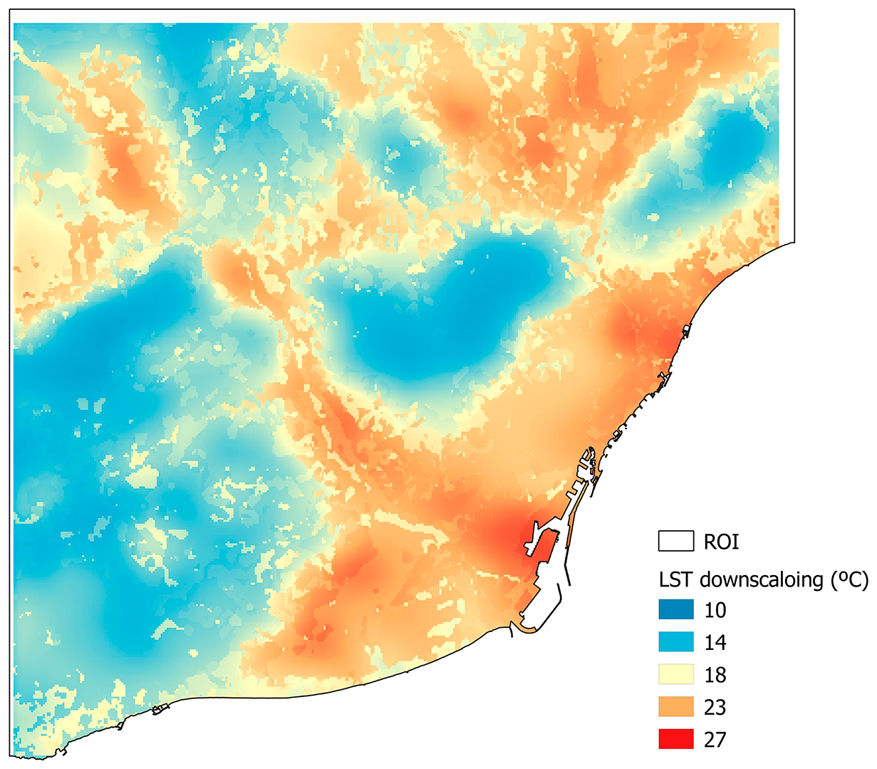 From earth observation data provided by Sentinel 3 using LCZ cartography, the original spatial resolution of 1km of land surface is increased to 100 m resolution which makes urban thermal behaviour clearly visible and helps support climate action
