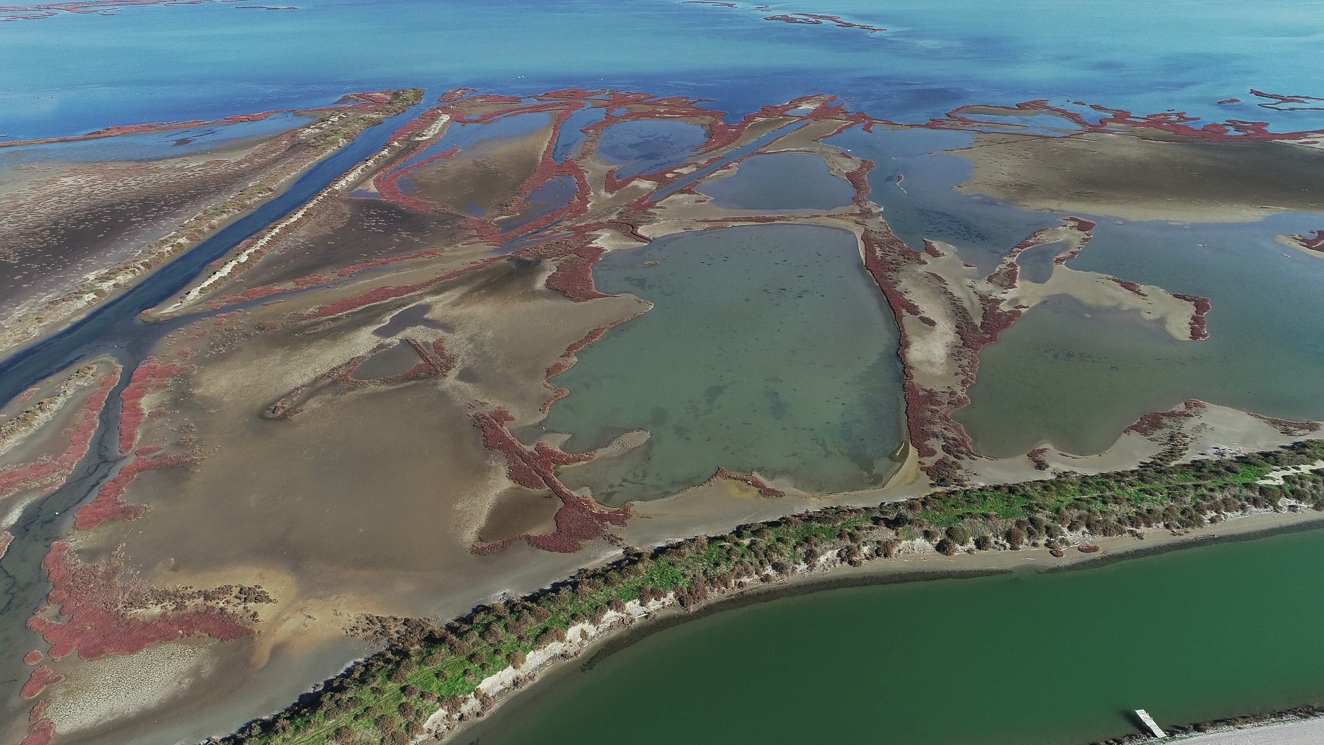 Lagune de Messolonghi en Grèce.
